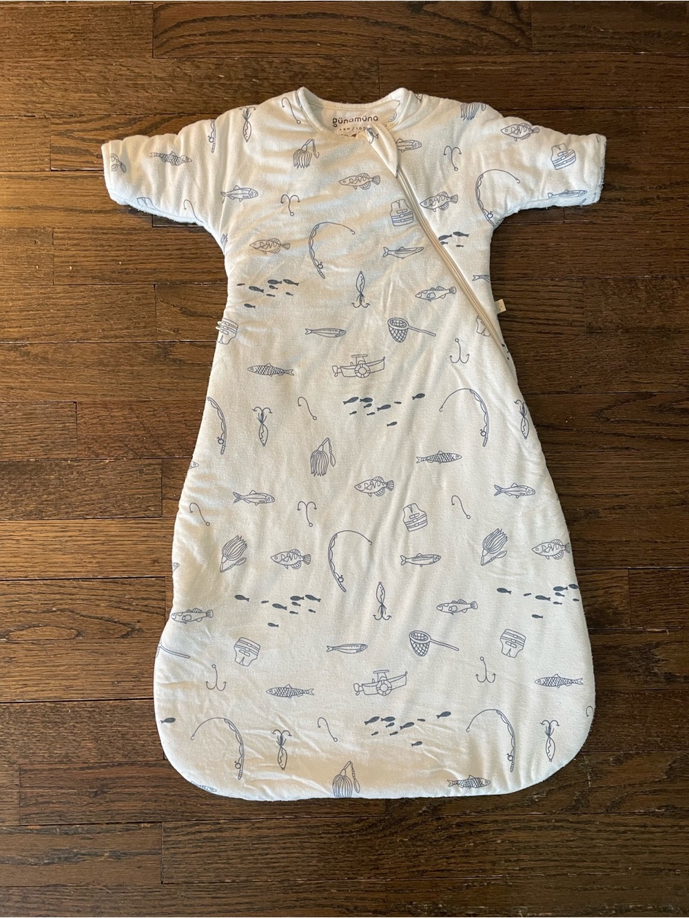 Gunamuna Long Sleeve Transitional Swaddle Sleep Sack 3 - 6 months 1.0 TOG Bamboo